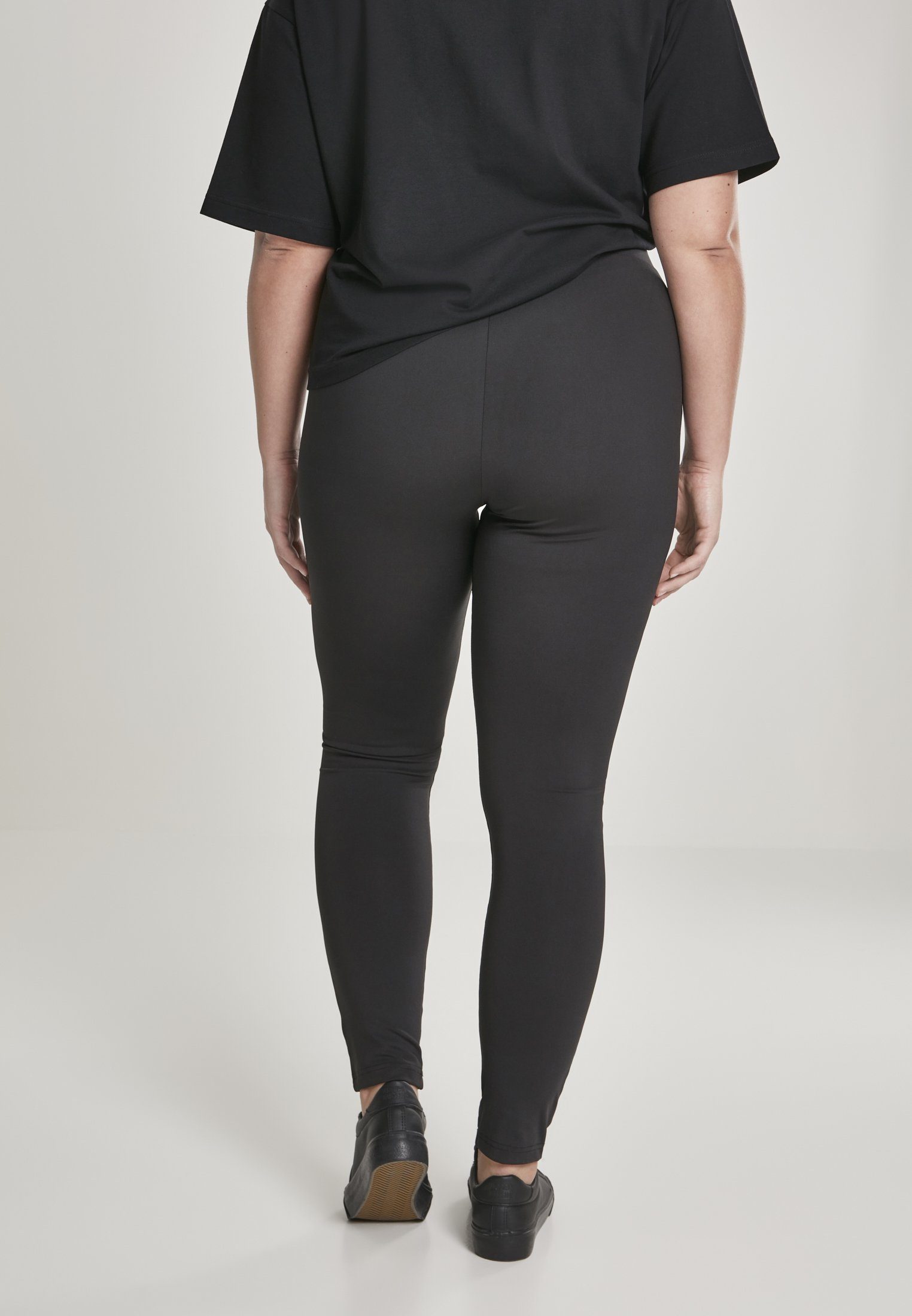 URBAN CLASSICS Waist (1-tlg) black Ladies High Damen Leggings High TB2859 Waist Leggings