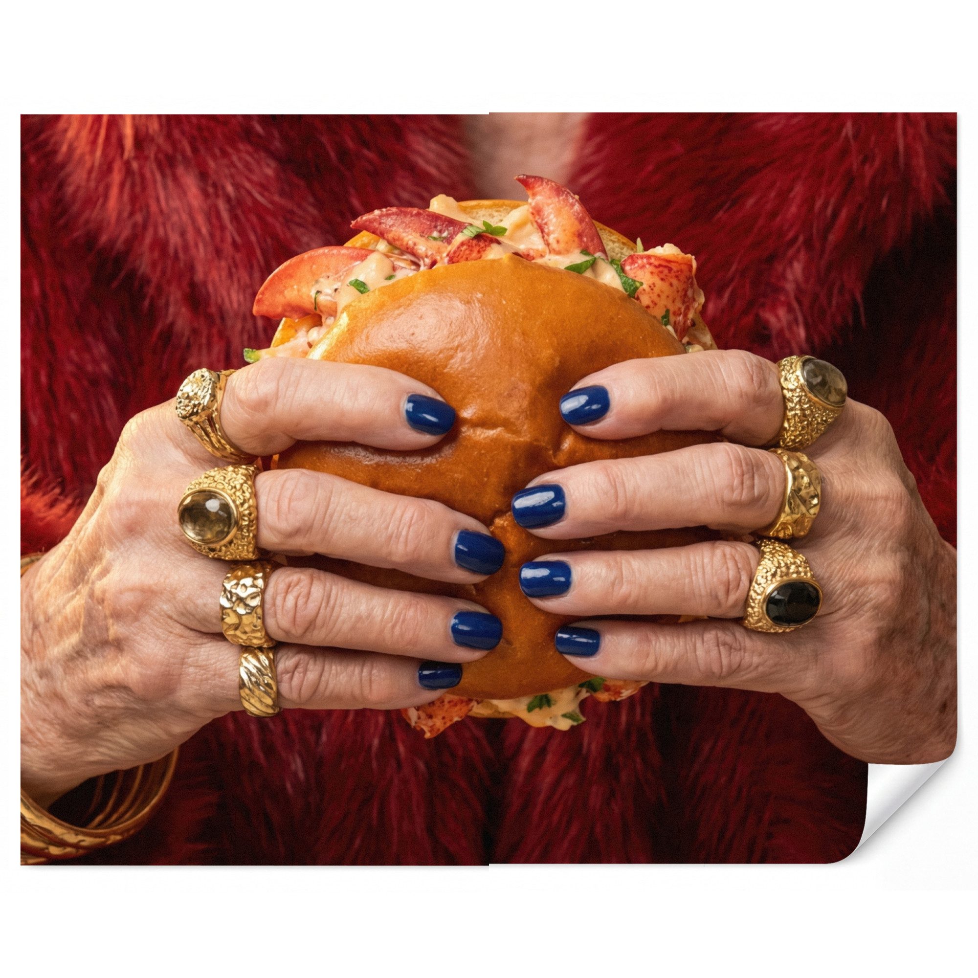 OnlyWow Fototapete Rolle - Pelzmantel - Gold, Matt, bedruckt, Wandtapete, Wohnzimmer, Vinyl Tapete 260x220cm