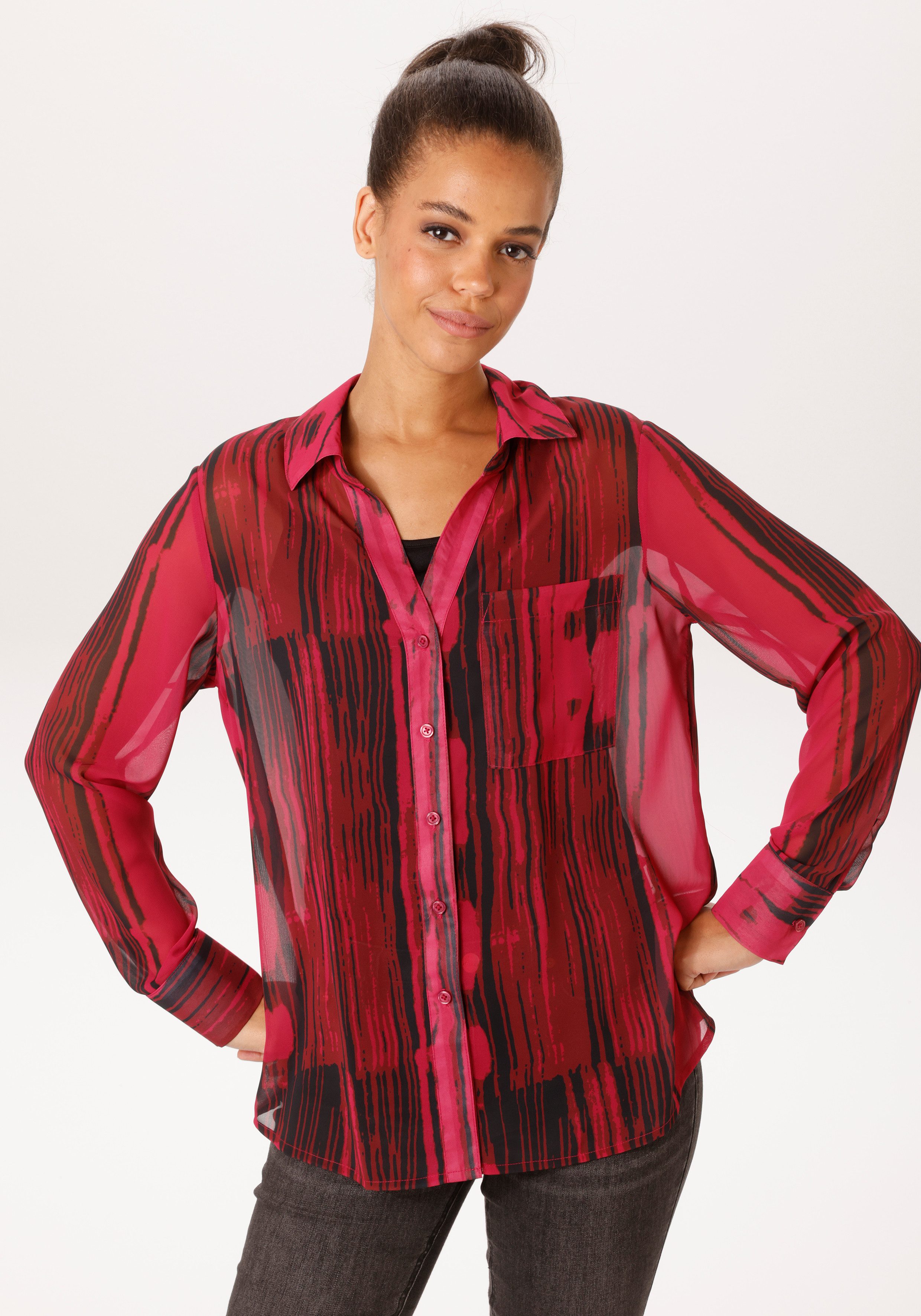 Aniston CASUAL Hemdbluse im extravagantem Streifen-Dessin - NEUE KOLLEKTION. € 49,99, (€ 49,99 pro 1 Stk).