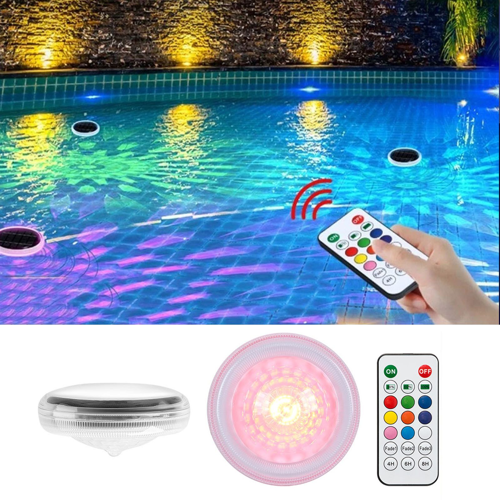 JOYOLEDER LED Solarleuchte Schwimmende Poolbeleuchtung Solar, günstig online kaufen