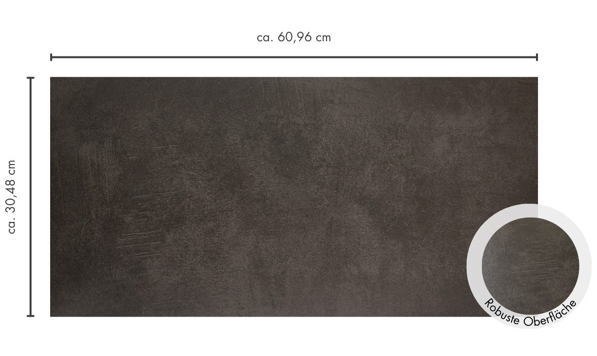 misento Vinylboden selbstklebend in Beton- und Marmoroptik, 24 PVC Fliesen je ca. 60,96 x 30,48 cm, PVC Bodenbelag 4,46 m², für Fußbodenheizung, Badezimmer, Woh – Bild 4 von 5