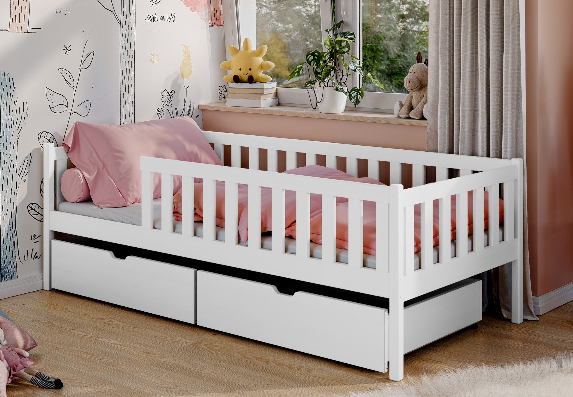 Kids Collective Kinderbett mit Rausfallschutz, Lattenrost günstig online kaufen