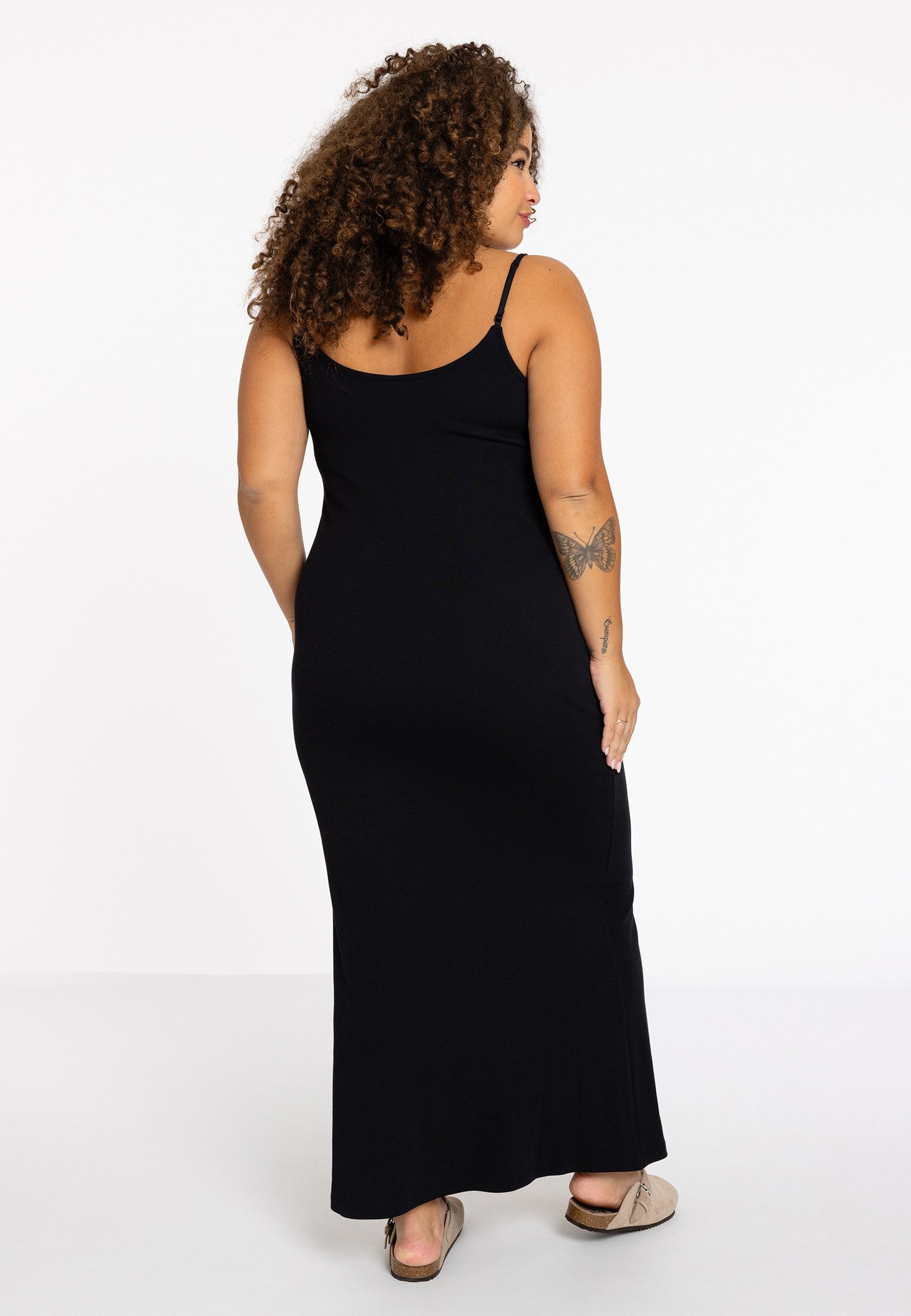 YOEK Midikleid Damen Kleid ärmellos