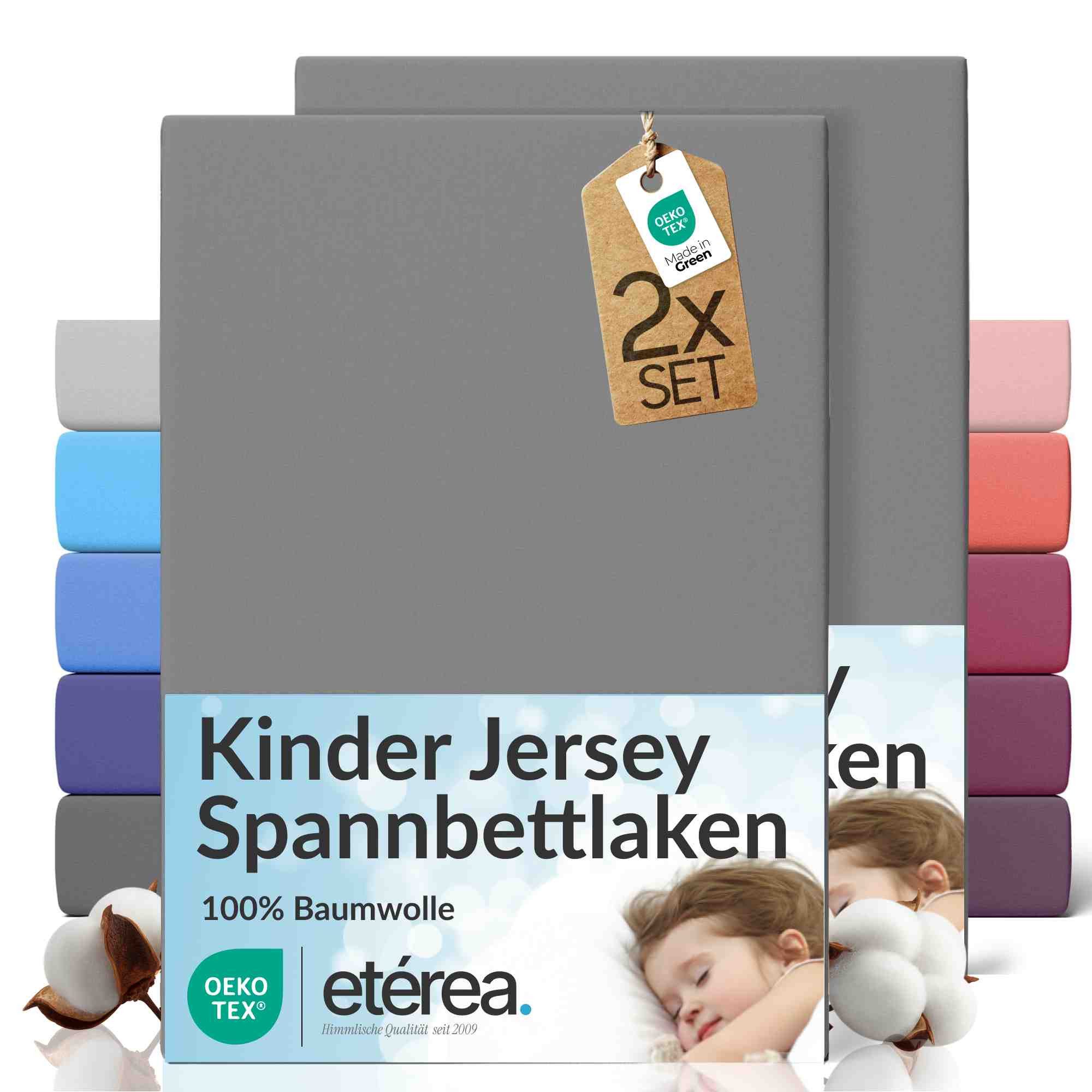 etérea Himmlische Qualität Spannbettlaken etérea Comfort Jersey 2er Set Spannbettlaken, Jersey, Gummizug: rundum, (2 Stück)