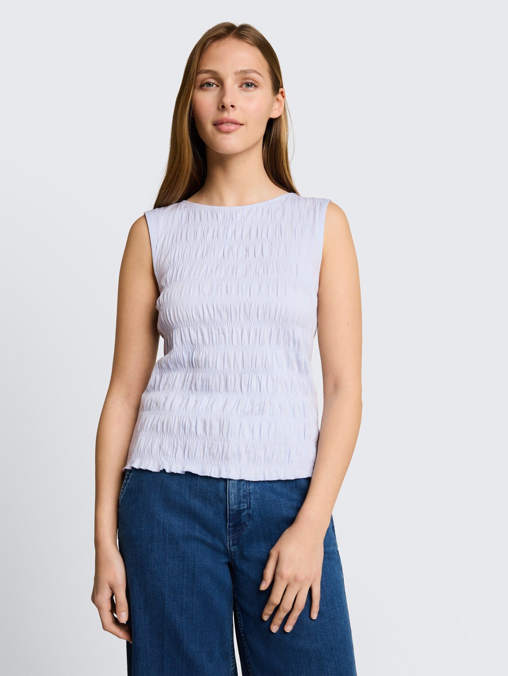 TOM TAILOR Denim Trägertop T-Shirt Smock Top mit Stretch