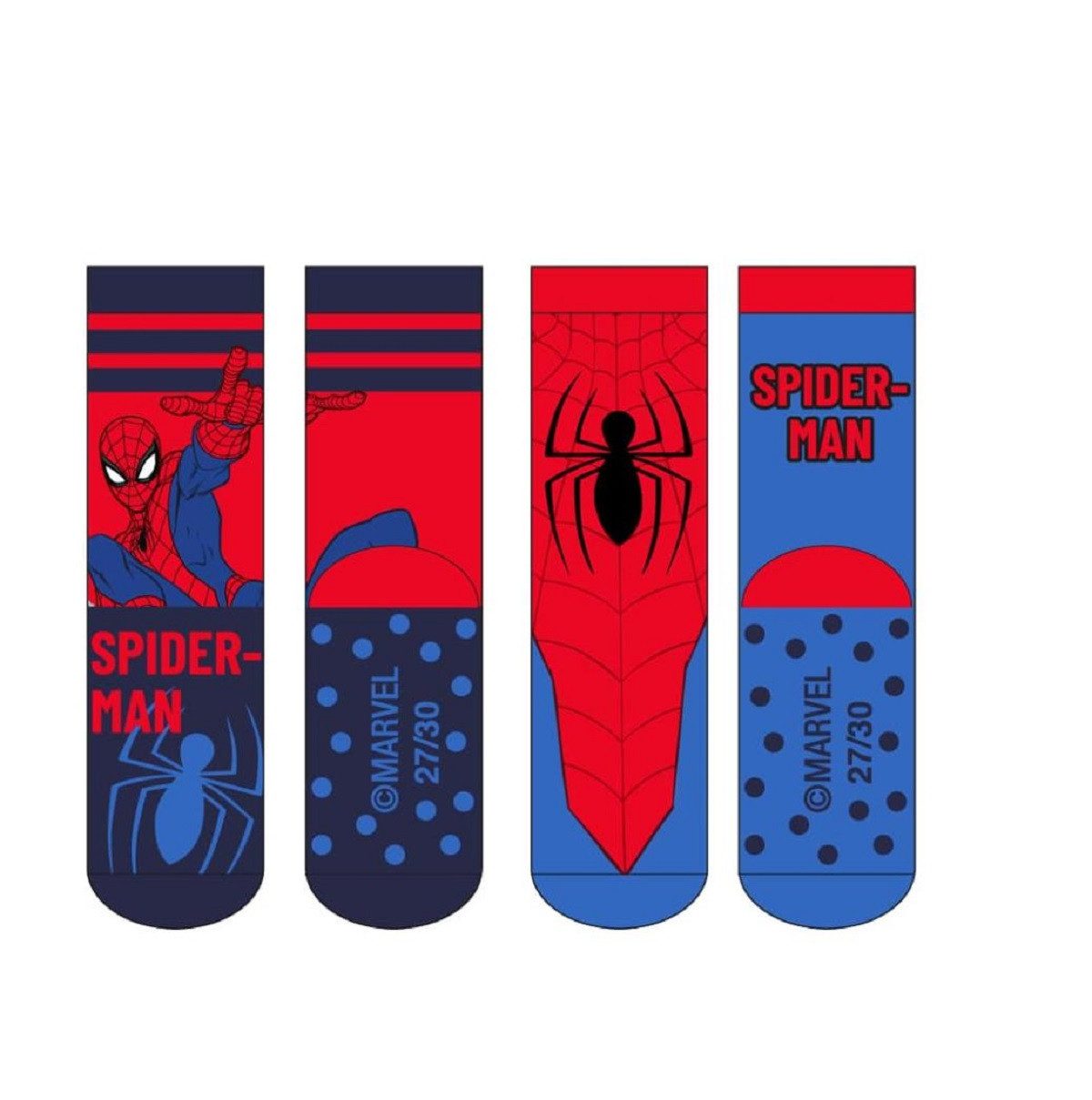 Cerda Socken Spiderman 2-Paar Anti-Rutsch-Socken – Sicherer Halt für Kinder