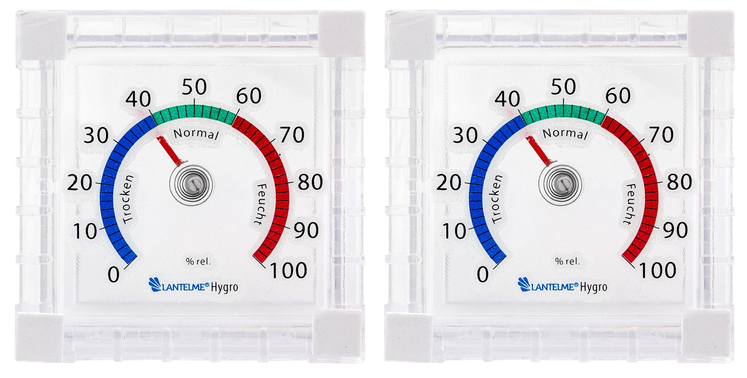 Klebepads fluoreszierende (Spar-Set, Fensterthermometer, Fensterhygrometer + Hygrometer Lantelme Skala, 2-St., Außenhygrometer mit 6445),