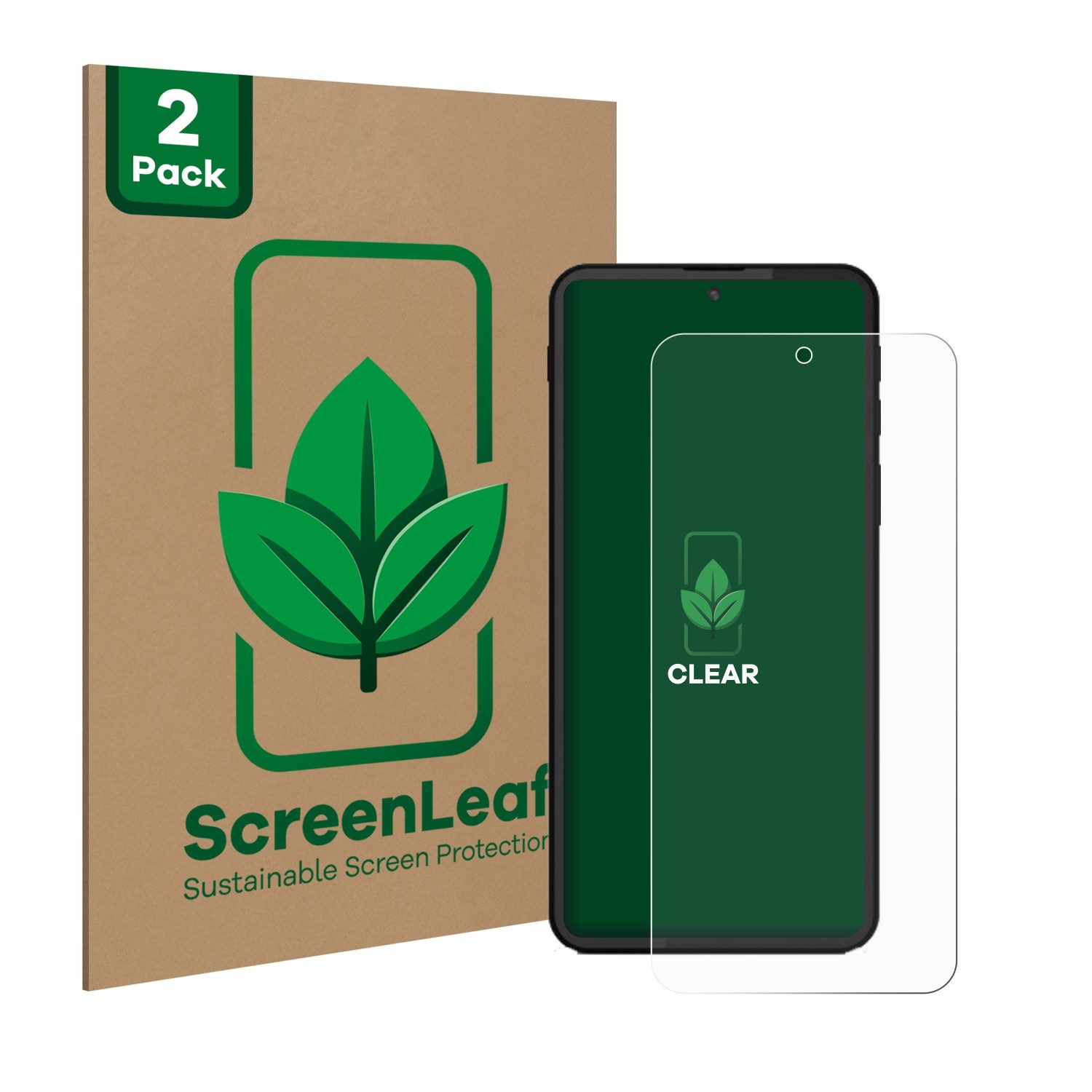ScreenLeaf Displayschutzfolie Schutzfolie für Shiftphones Shiftphone 8.1, 2 Stück, nachhaltiger Displayschutz Schutz Folie Klar Transparent