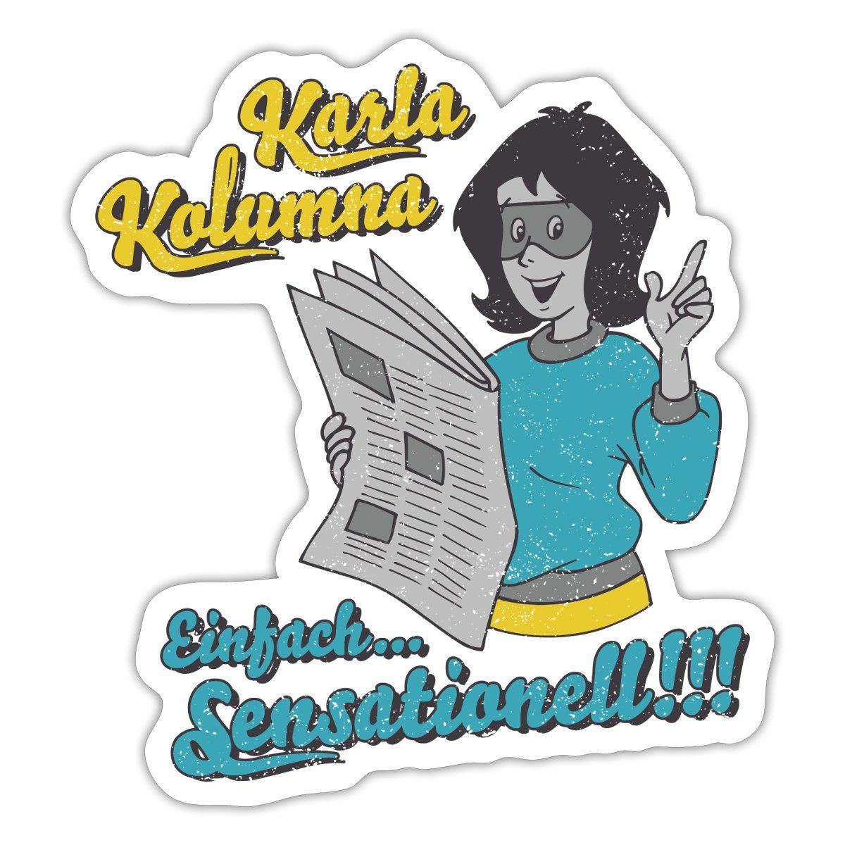 Spreadshirt Наклейка Benjamin Blümchen Karla Kolumna Sensationell Sticker Наклейка