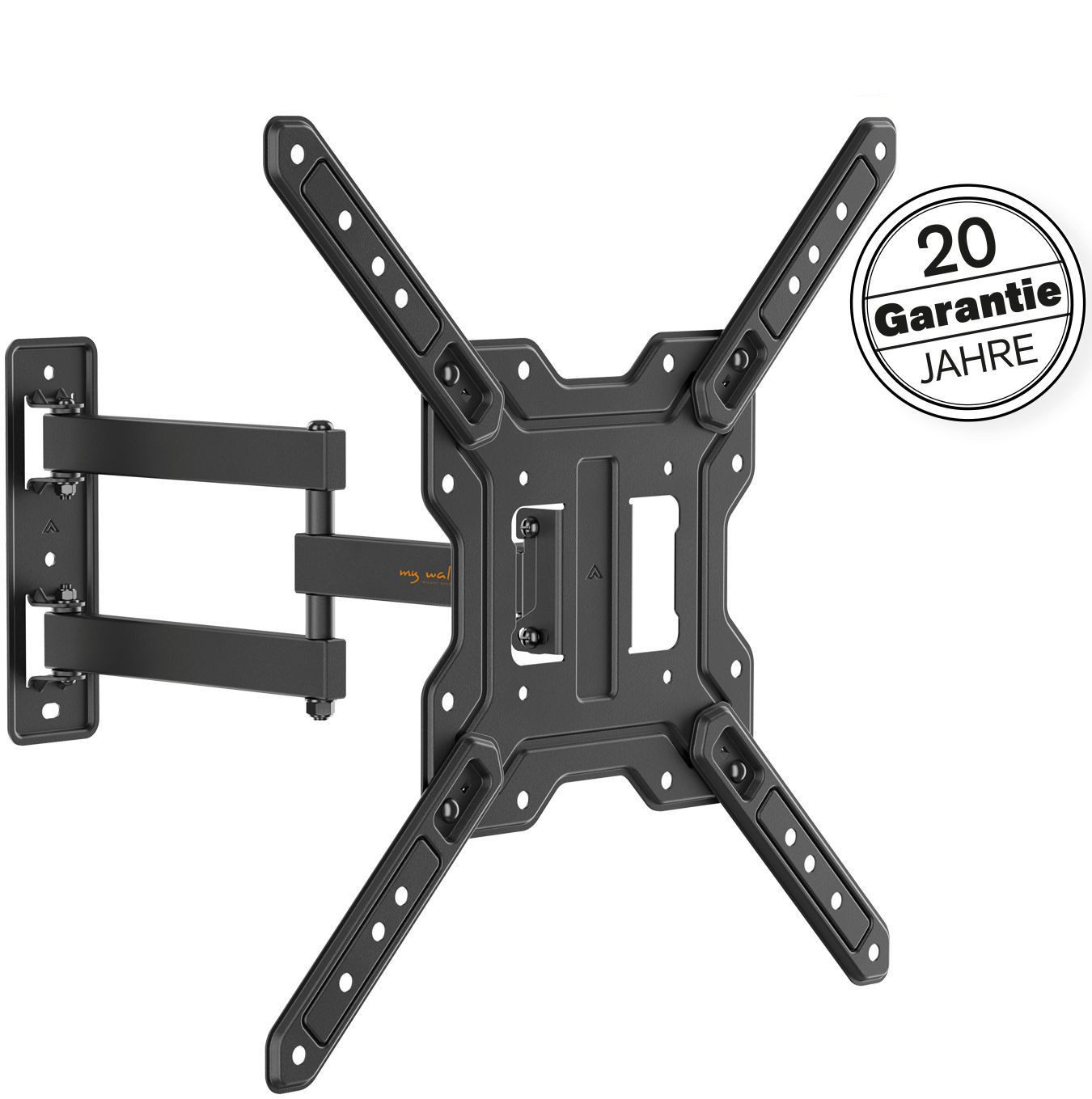my wall TV-Wandhalterung HEG6L schwenkbare TV-Wandhalterung 23-65 Zoll bis 30 kg, (bis 65 Zoll, Stück, 1-tlg., 180° schwenkbar und flexibel neigbar)