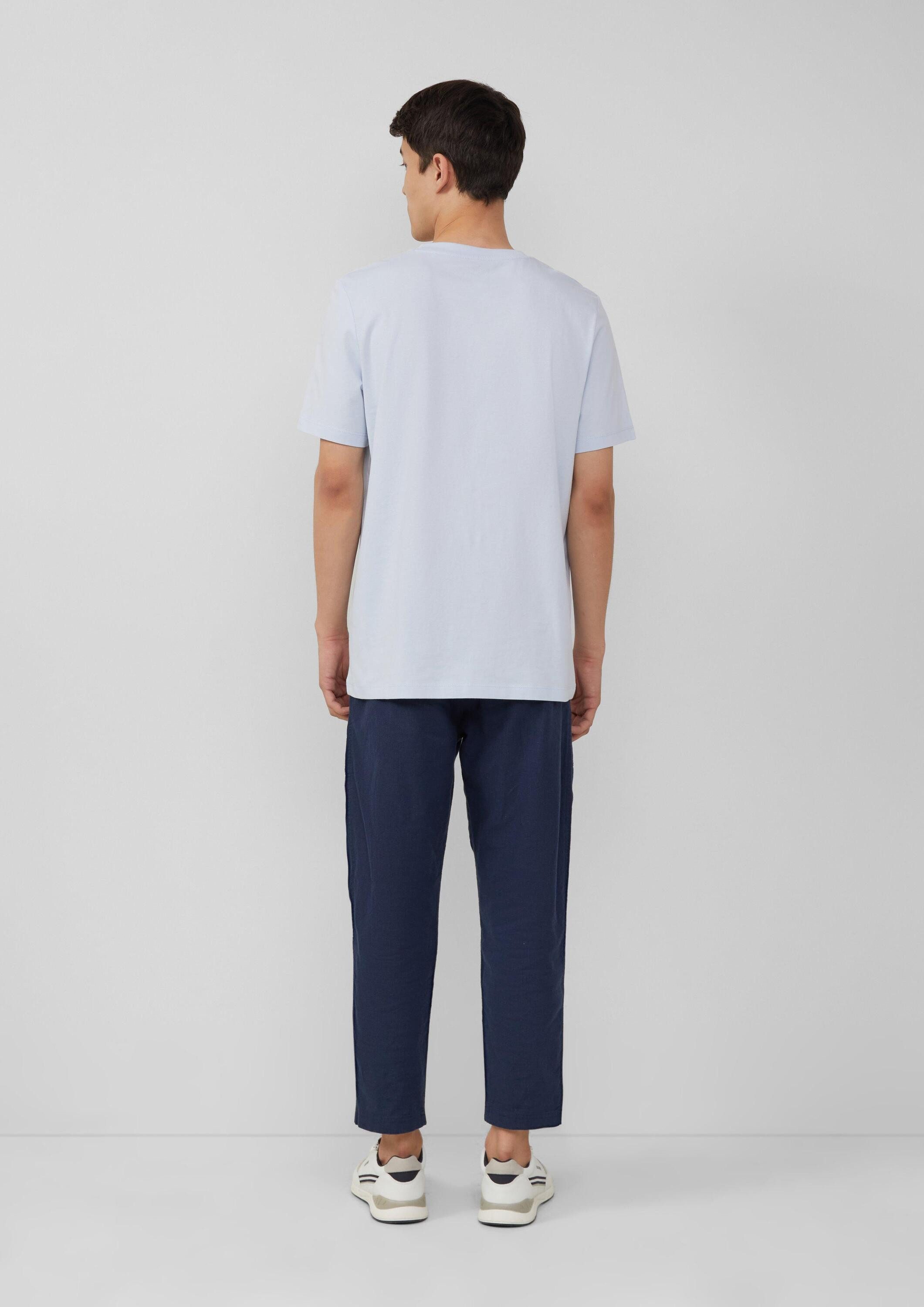 s.Oliver Kurzarmshirt T-Shirt Baumwoll-T-Shirt mit Logo-Print