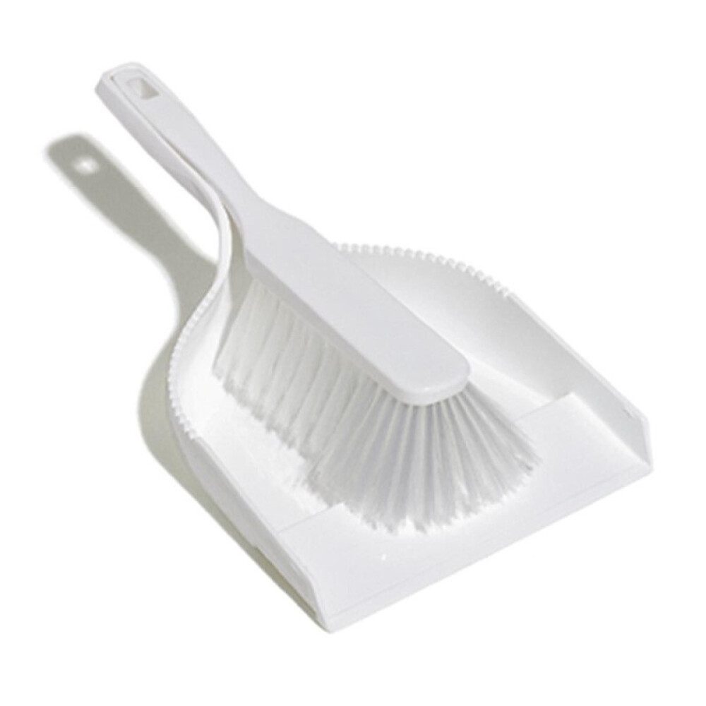 Bürstenmann Besenstiel Bürstenmann Kehrgarnitur mit Kunststoffkörper in weiß, (1-St)