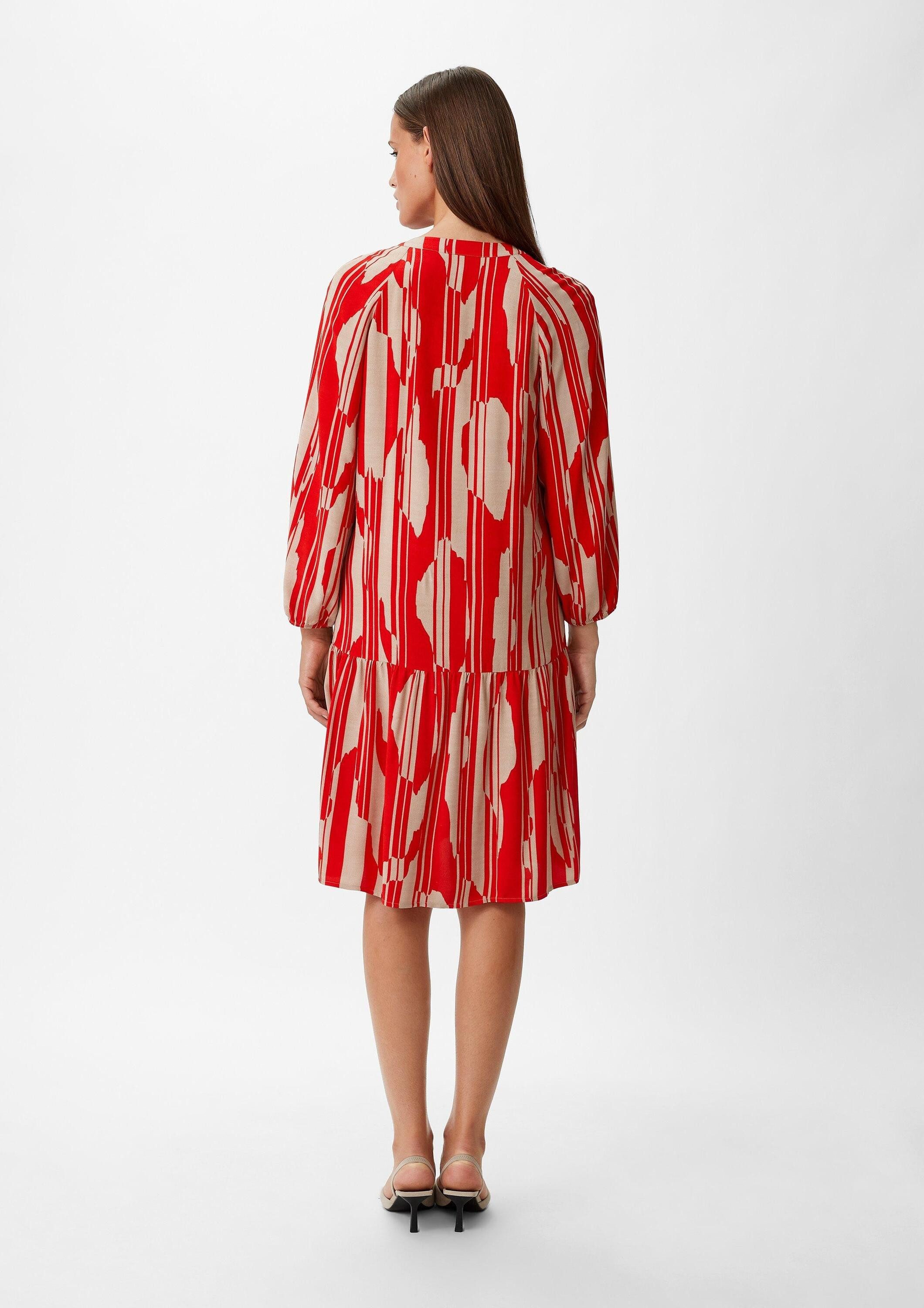 comma Minikleid Kleid Volantkleid aus Viskose