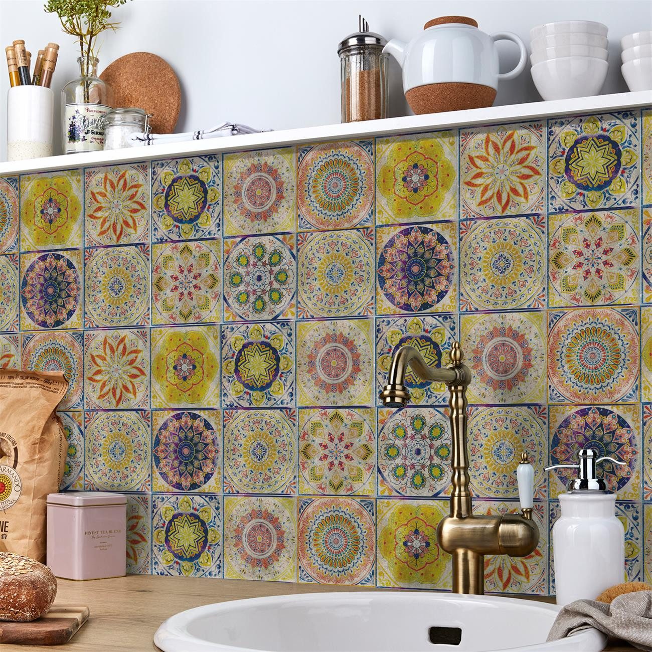 Coonoor Küchenrückwand 24pcs Praktische Selbstklebende Küchenrückwand günstig online kaufen