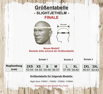 Bores Motorradhelm Gensler Srm Slight 4 - Finale - Jethelm Leder - Ohne Ece 22.05 Prüfungchwarz-Glanz - Xs