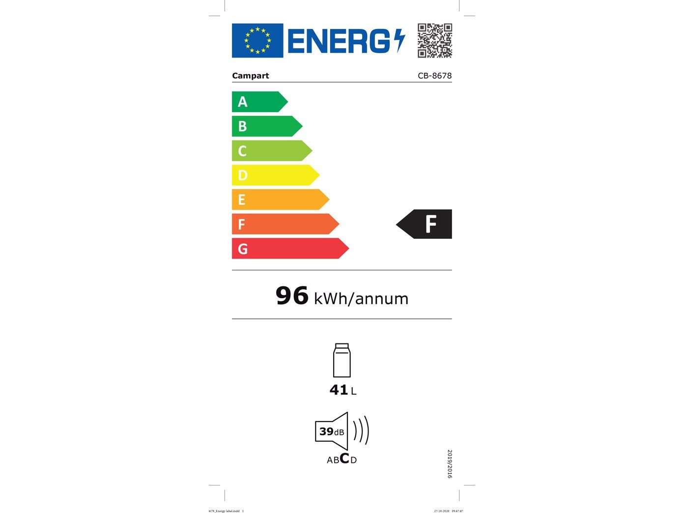 Energieeffizienzklasse: 