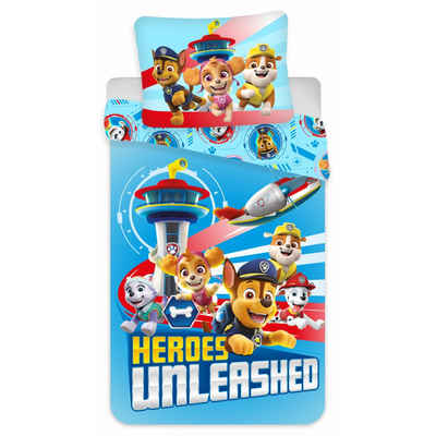 Kinderbettwäsche Paw Patrol Kinderbettdecke 100 x 140cm Bezug 40x45, PAW PATROL, 2 teilig