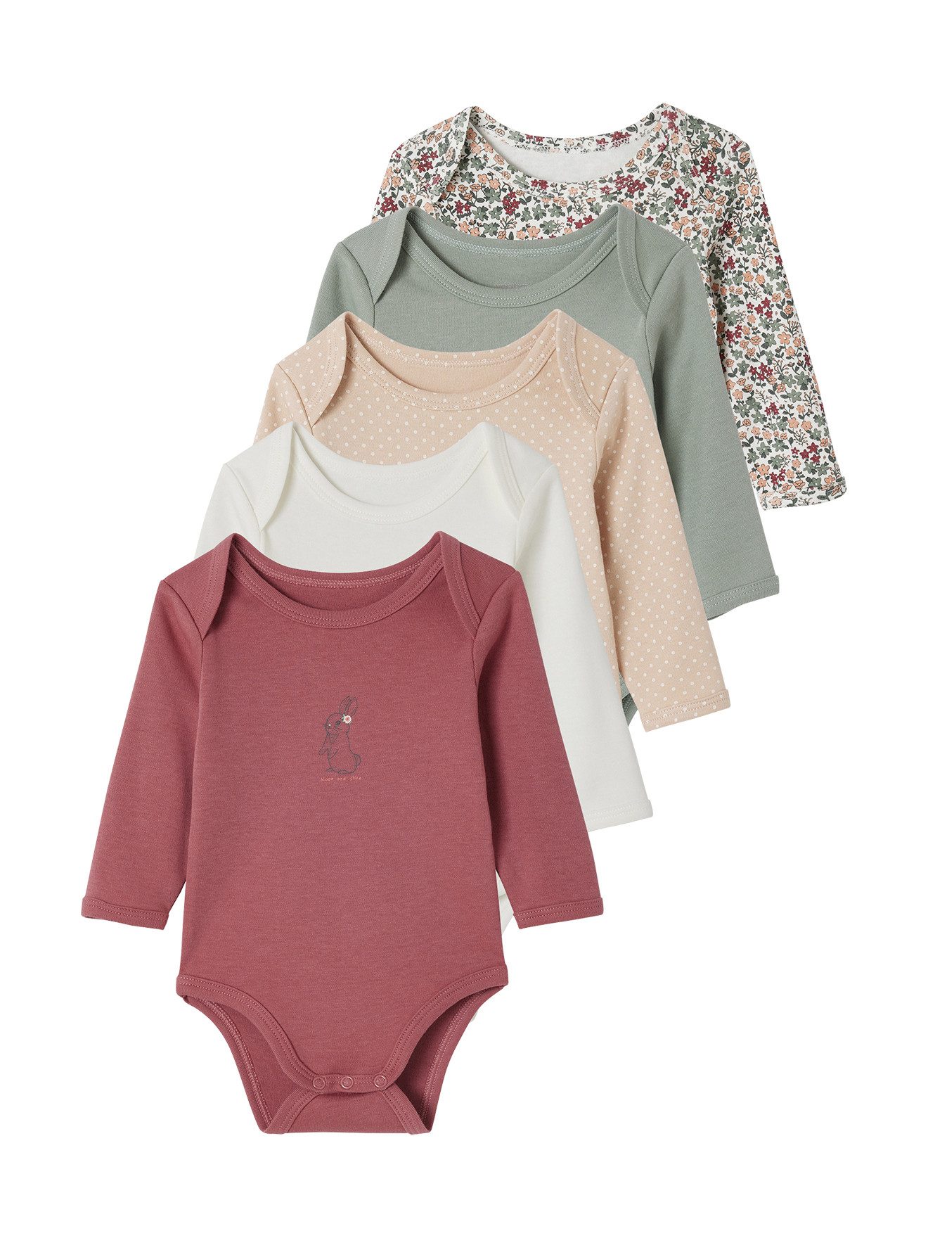 Body 5er-Pack Baby Langarm-Bodys in Schlupfform