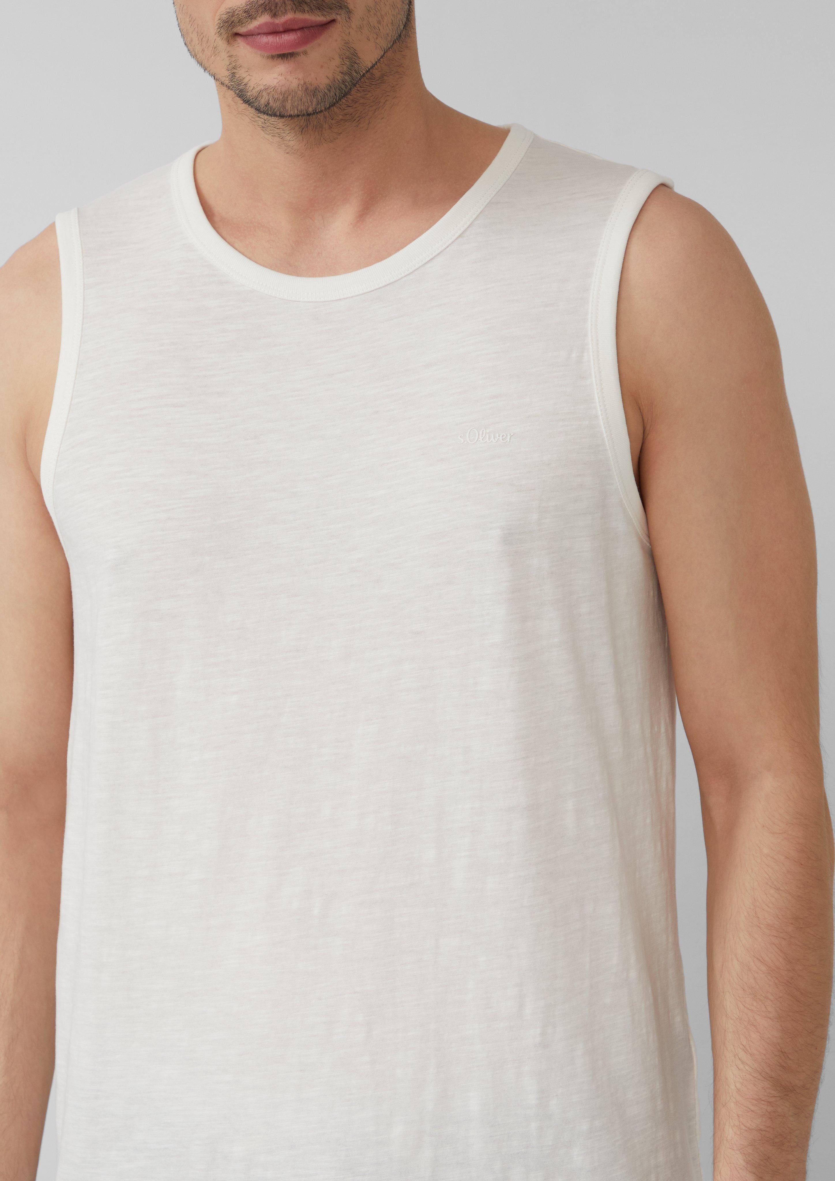 s.Oliver Shirttop Baumwoll-Tanktop mit Flammgarnstruktur günstig online kaufen