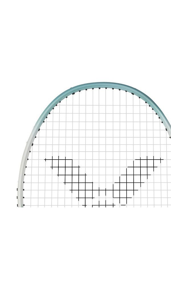 VICTOR Badmintonschläger Auraspeed 9 R (ausgewogen/flexibel) weiss/grün - besaitet, Gewichtsklasse: 4U/G5