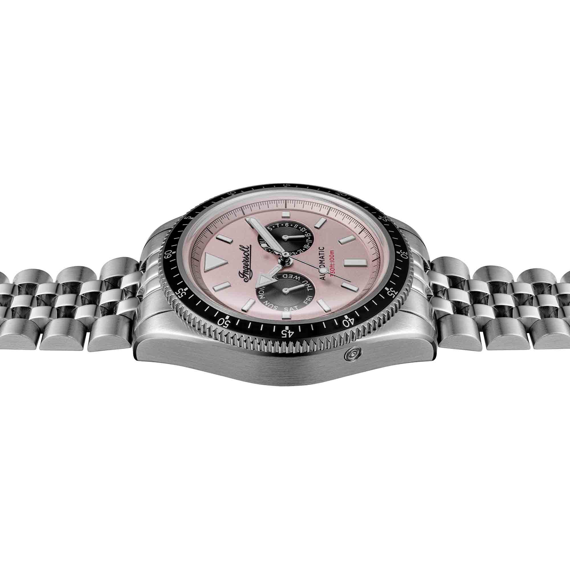 Ingersoll Automatikuhr The Outlaw I17201, Armbanduhr, Herrenuhr, Mechanische Uhr, Edelstahlarmband, analog