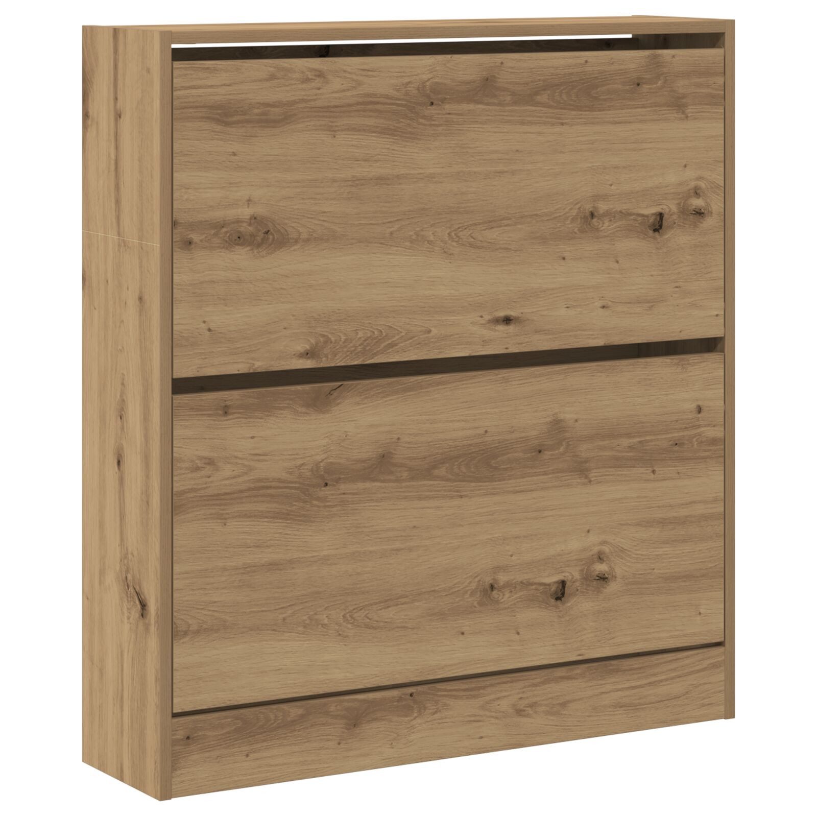 vidaXL Schuhschrank 80 x 21 x 87,5 cm Schuhschrank mit Klappschublade aus Holz 80x21x87,5