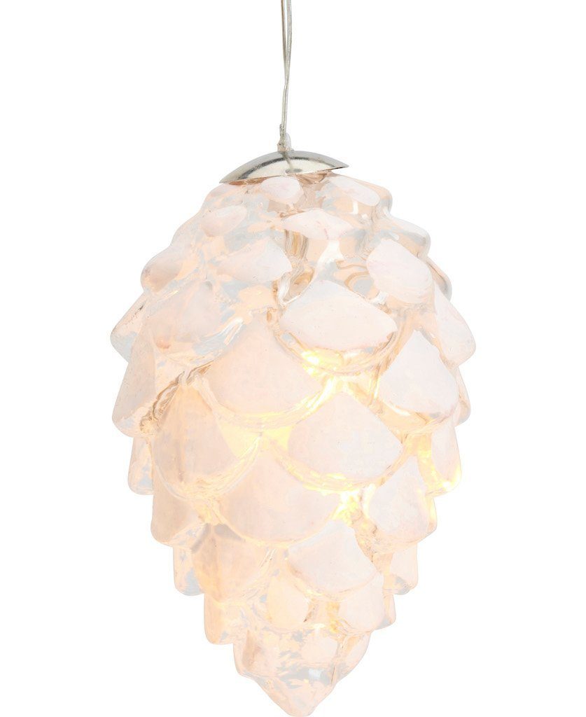 Sirius Home A/S Cone Leuchtanhänger warmweiß, fest Dekolicht Celina LED Glaszapfen Design LED weiß, integriert, Indoor Frosted