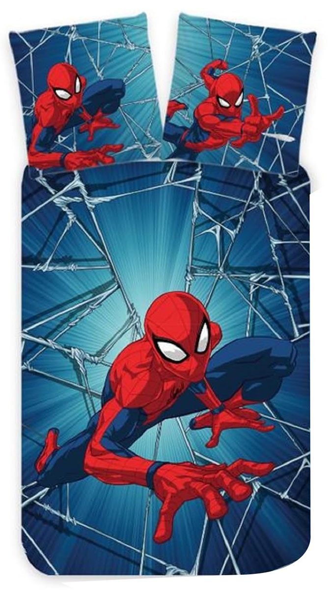 MARVEL Kinderbettwäsche Marvel Spider-Man Kinderbettwäsche Babybettwäsche 100x135 cm, Renforcé, 2 teilig