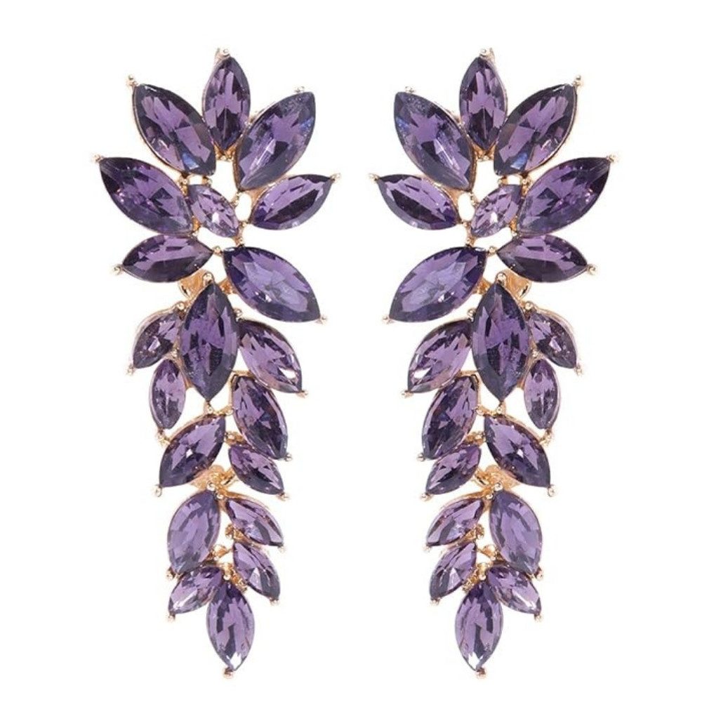 YouBella Ohrhänger-Set Kristalltropfen und Dangler Ohrringe Für Frauen & Mädchen (Inhalt der Packung: Paar Ohrringe x 1, Perfekt für besondere Anlässe & Office Wear), Vergoldet Modische künstliche Schmuck