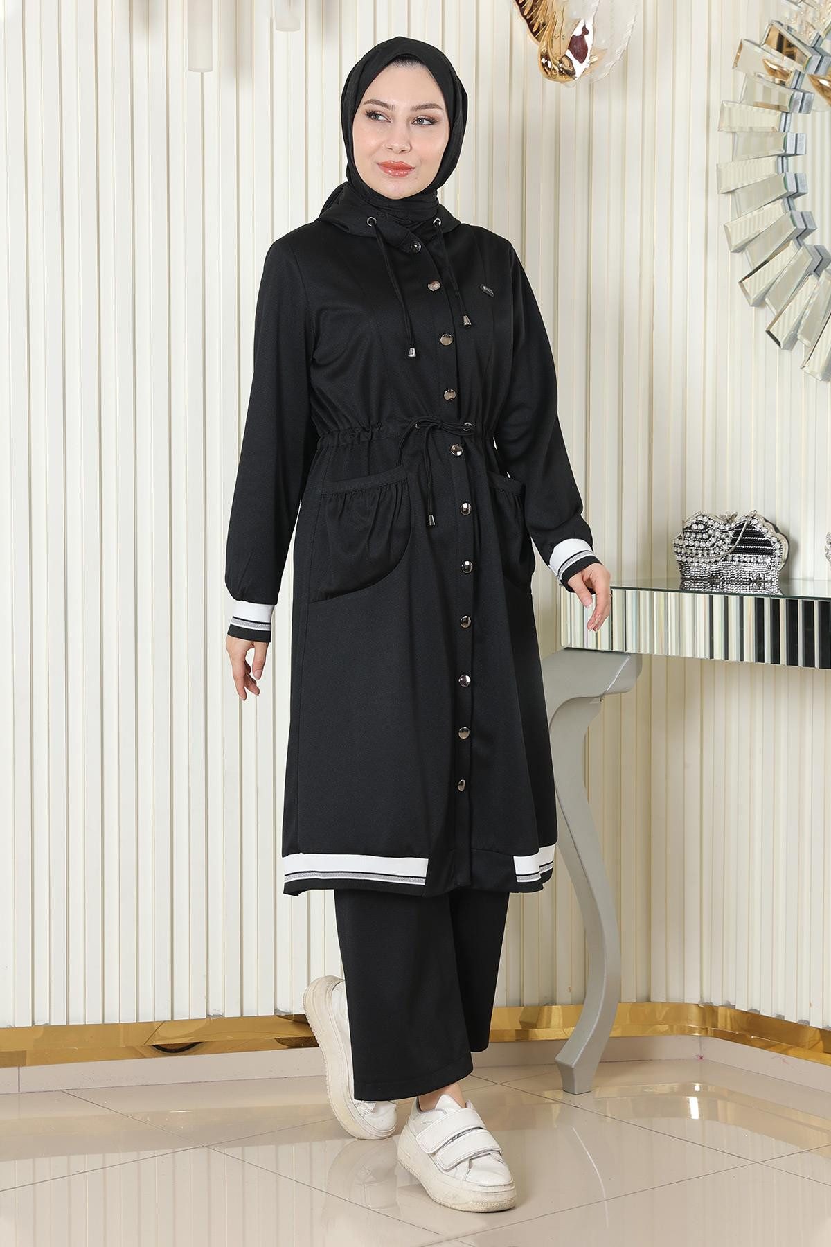 MODAMİHRAM Tunikakleid Kapuzen-Ripp-Set günstig online kaufen