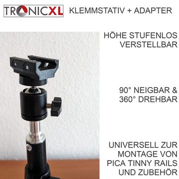 TronicXL Tisch Stativ Halter für Picatinny Schiene Halterung Schienen Rail Stativhalterung