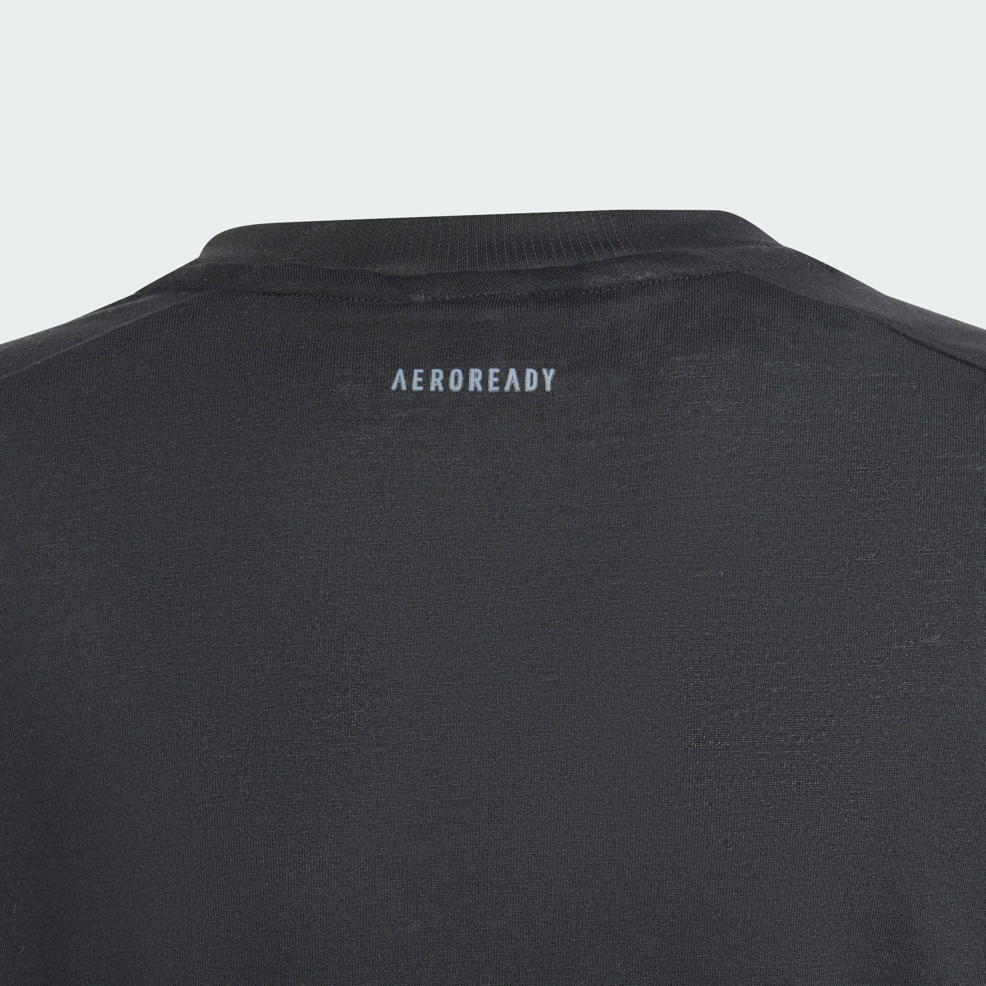 KIDS Silver T-SHIRT TRAINING Black T-Shirt / Reflective adidas AEROREADY Performance