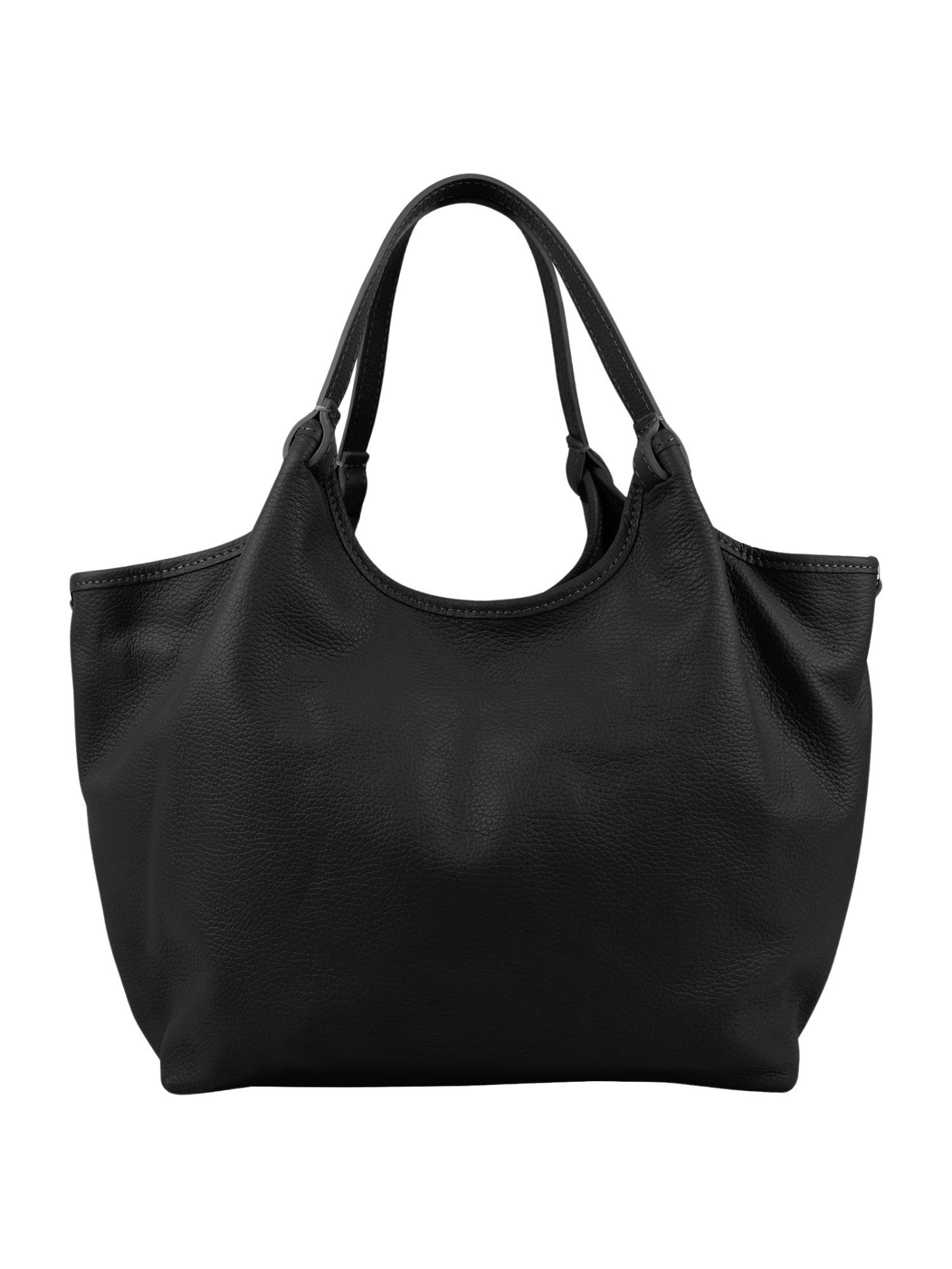 BRISE TASCHE Shopper Geräumiger Echtleder-Shopper mit Schulterriemen und 3 Fächern, Echtleder, Reißverschlussfächer, abnehmbarer Schulterriemen
