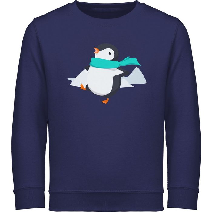Shirtracer Sweatshirt Happy Pinguin - Tiermotiv Animal Print - Kinder Premium Pullover weihnachtspullover mädchen 152 - pullover mit pinguin