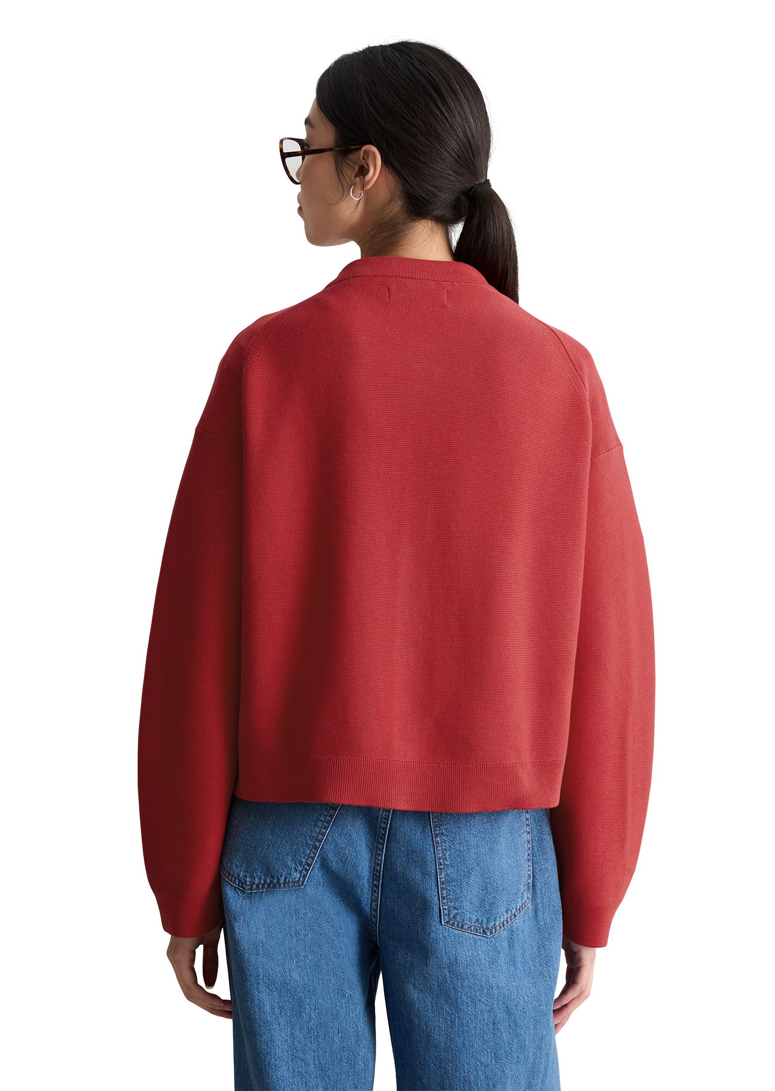 Marc O'Polo DENIM Cardigan relaxed fit aus kompaktem Baumwollgarn günstig online kaufen