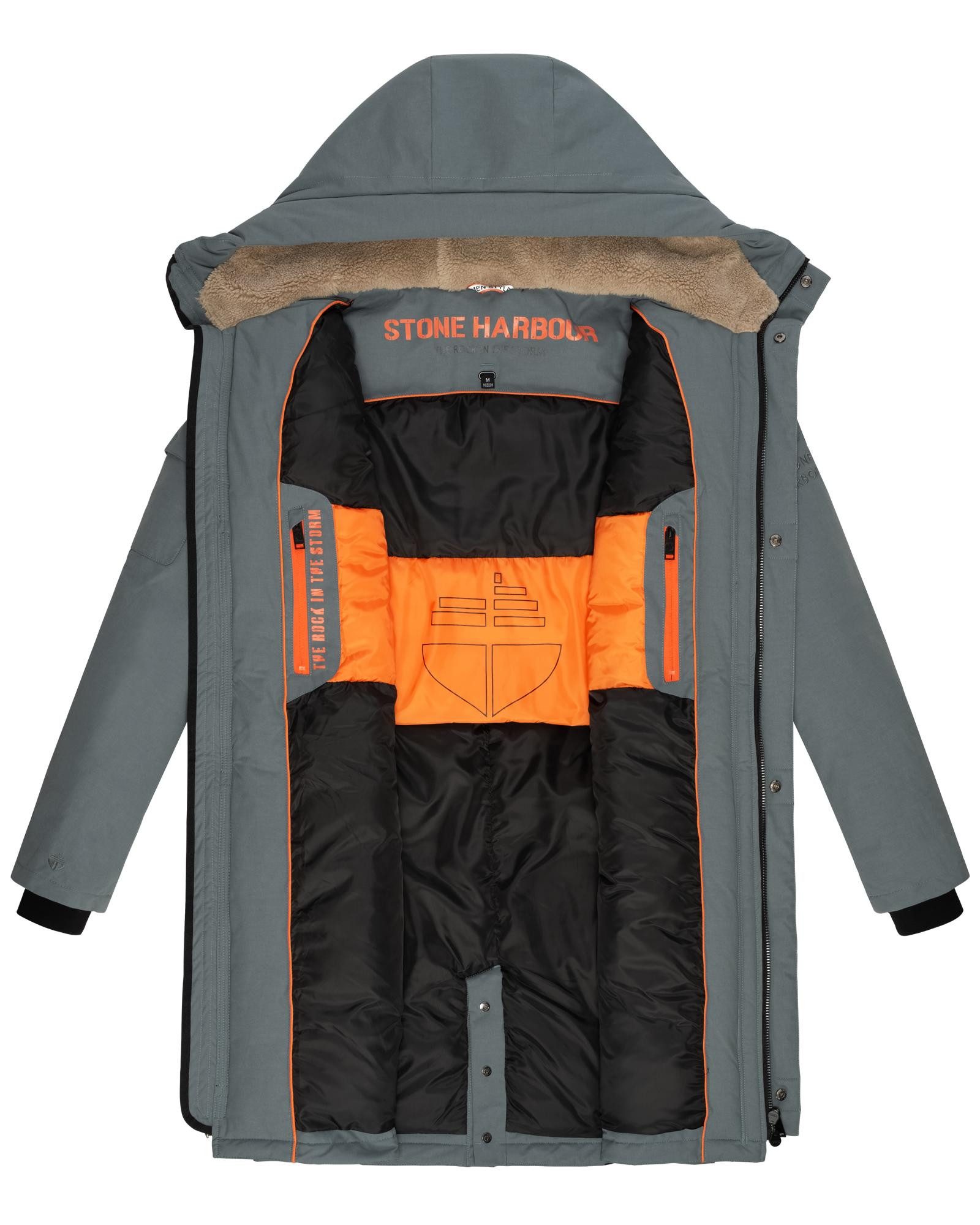 Stone Harbour Wintermantel Cyriaan XX Langer Herren Winterparka mit großen Eingrifftaschen