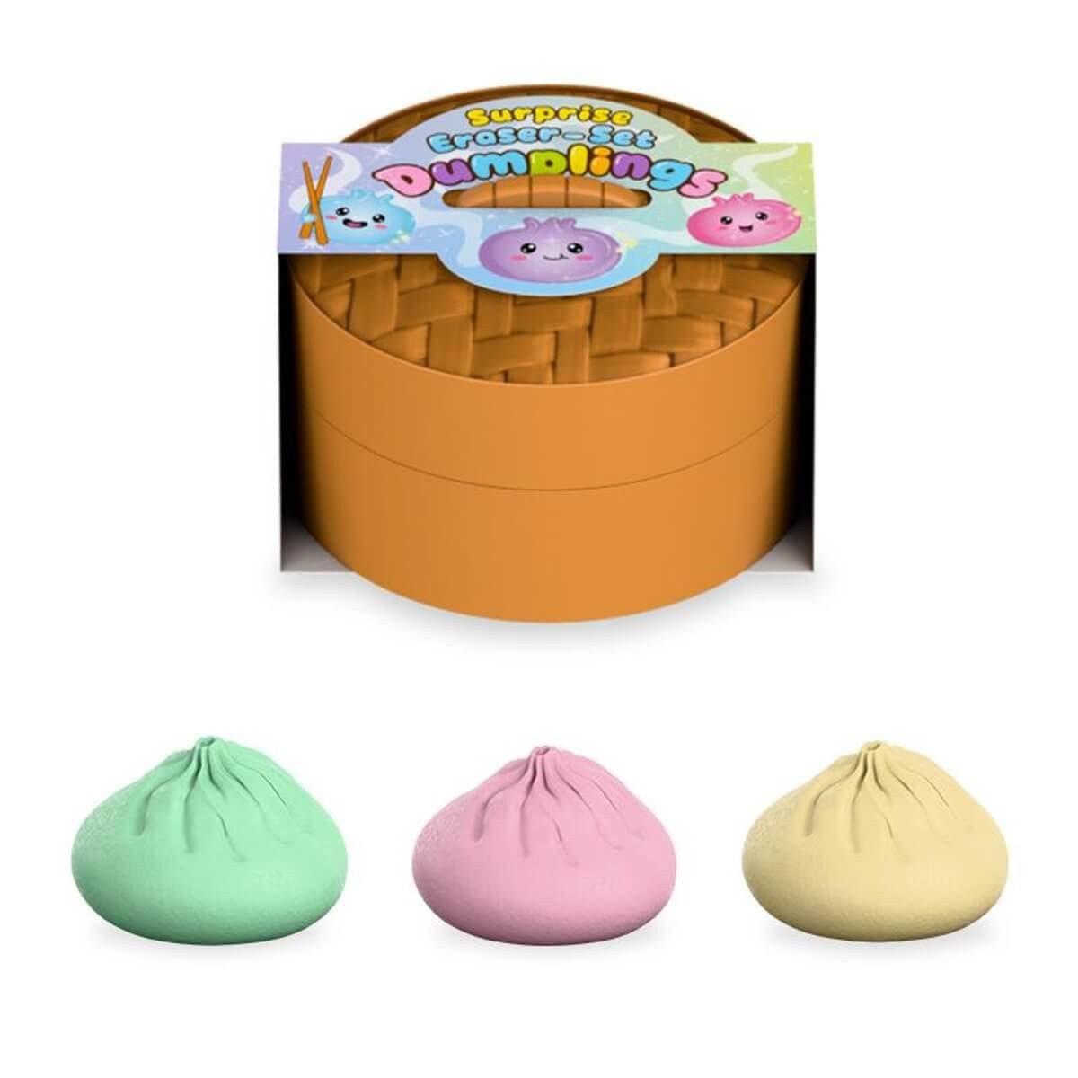 Trendhaus Radiergummi Radierer Dumpling 3er-Set