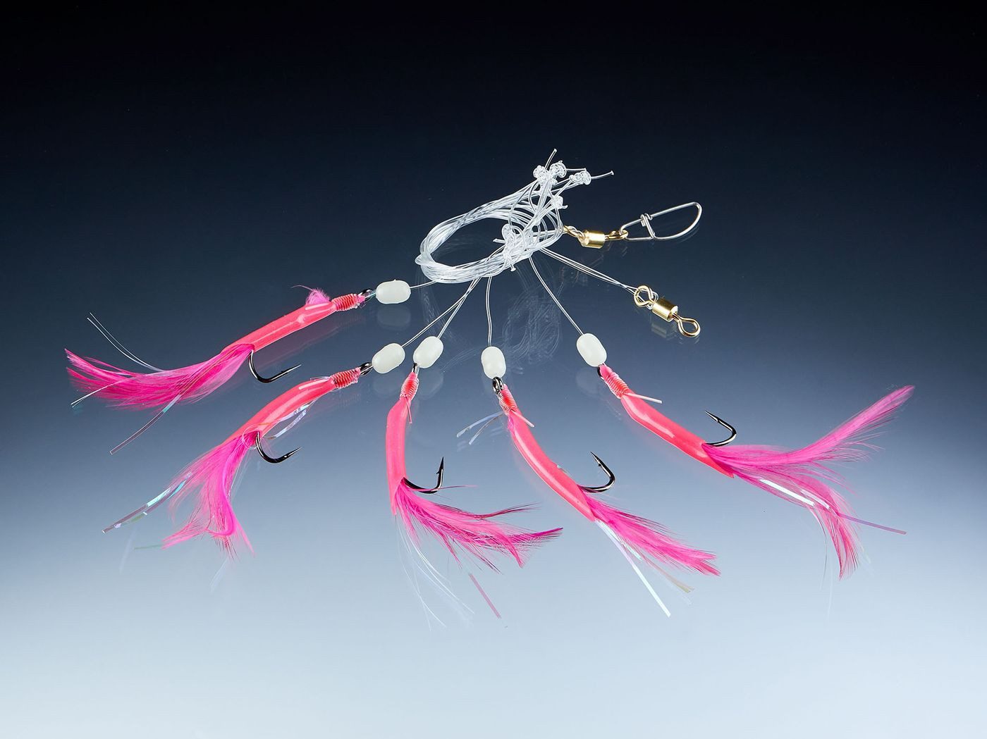 Kunstköder Balzer Makrelen- und Köhler System Pink mit 5 Haken - Meeresvorfach