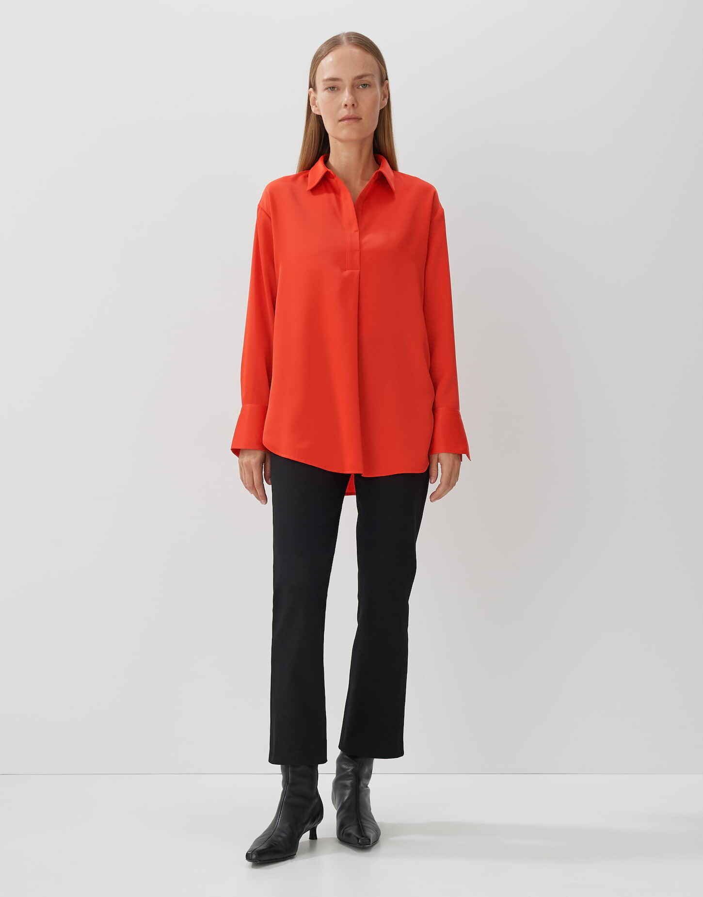 someday Satinbluse Satinbluse ZANZA Loose im Oversize Stil