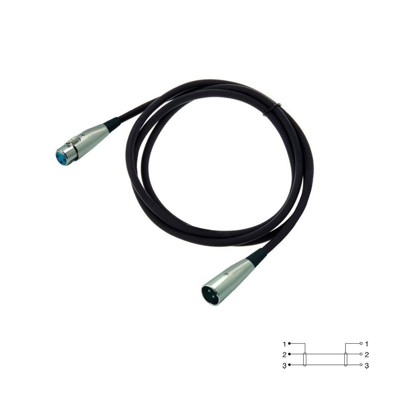 ARLI 2x XLR Mikrofonkabel 3m – Symmetrisch 3-polig Audio-Kabel, XLR, XLR (300 cm), symmetrische Mikrofon Kabel 3 polig