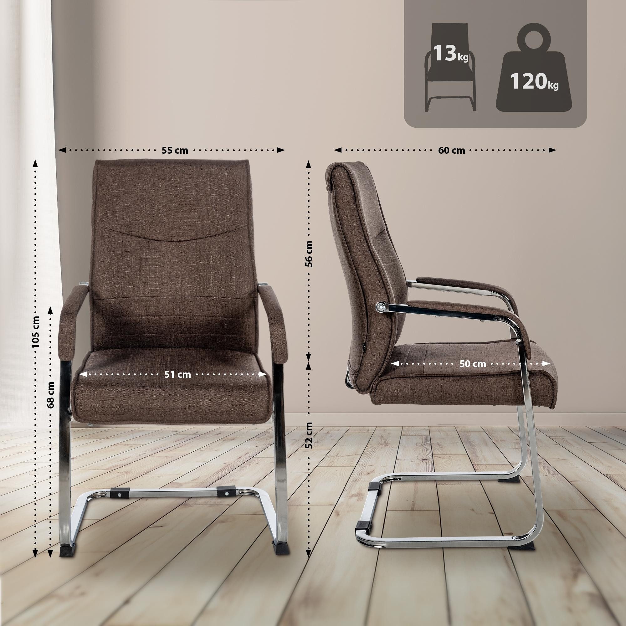 CLP Besucherstuhl Hobart (2er Set), Kunstleder günstig online kaufen