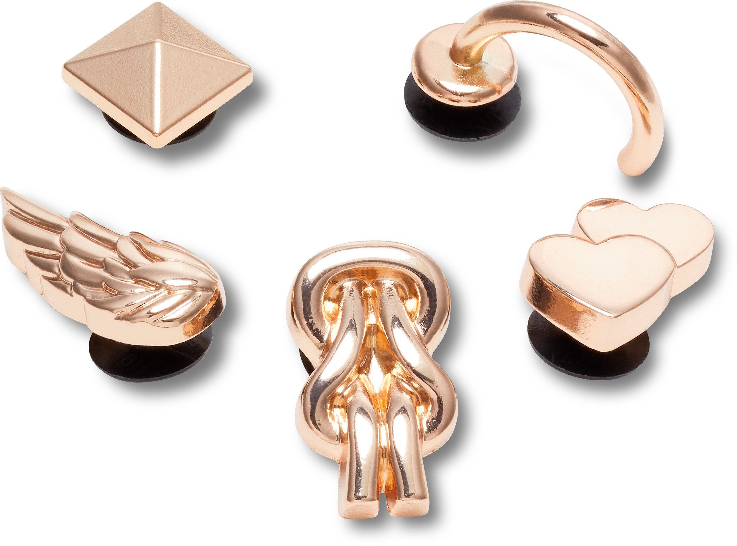 Crocs Schuhanstecker Jibbitz - Elevated Gold Gurl (Set, 5-tlg., Kein Spielzeug. Nicht für Kinder unter 3 Jahren geeignet), Schuh Charms im stilvollen Design