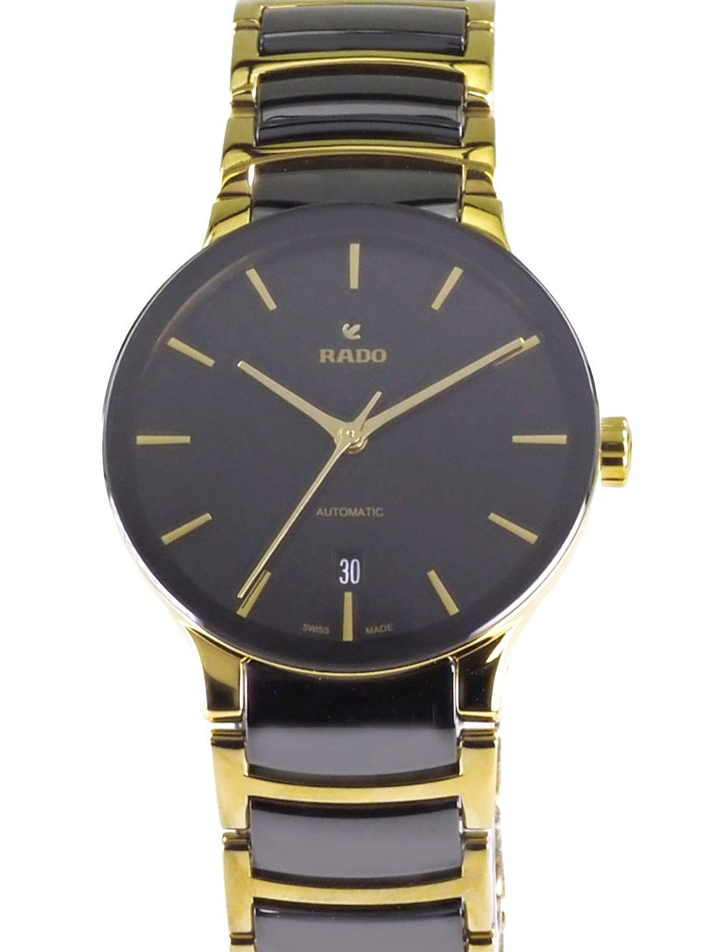 Rado Automatikuhr schweizer Herren Uhr R30035172 Centrix Swiss Made Ø 38 mm Centrix, bis 80 Stunden Gangreserve, Keramikband