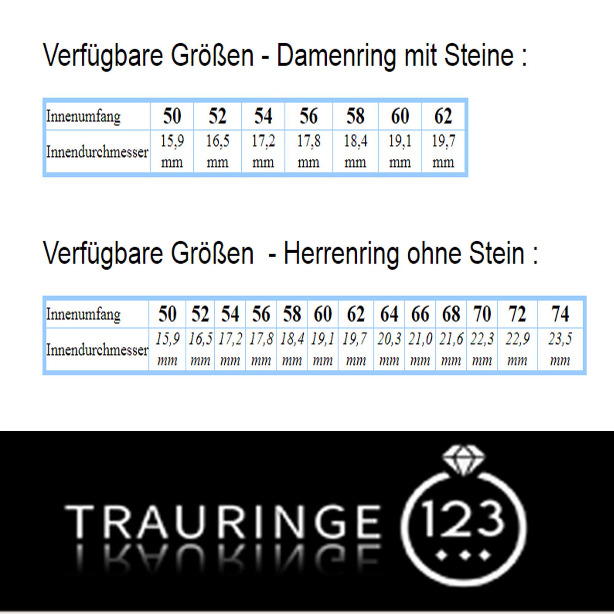 Trauring WOLFRAM mit RINGE Trauringe TRAURINGE, Hochzeitsringe Partnerringe Eheringe JW24 Verlobungsringe Trauringe123 GOLD Platierung, IP