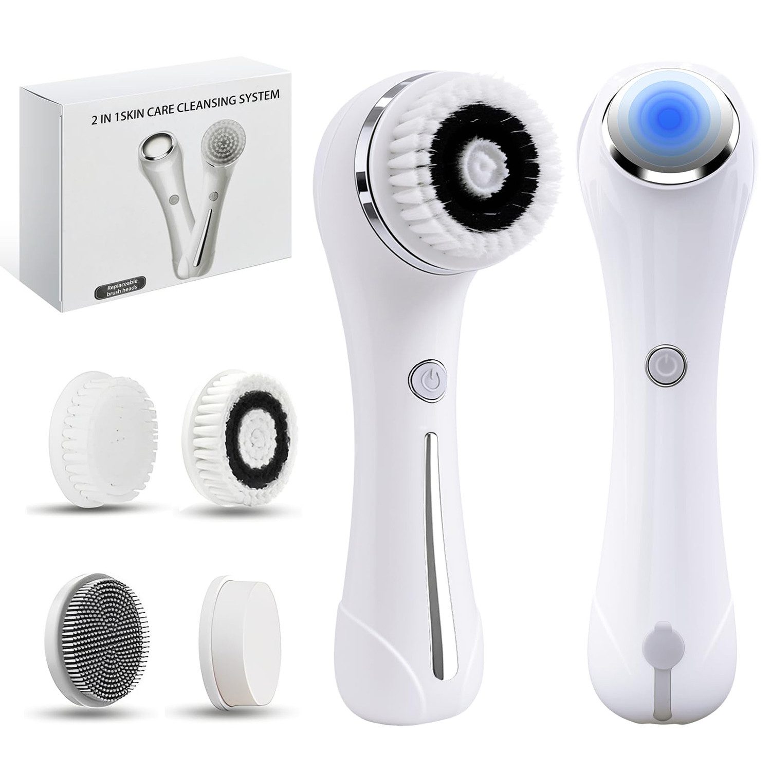 ibettertec Gesichtsbürstenaufsatz Elektrische Gesichtsreinigungsbürste, Geräte zur Gesichtsreinigung, Elektrische Reinigungsbürste Gesicht Mitesser, Peeling und Massage