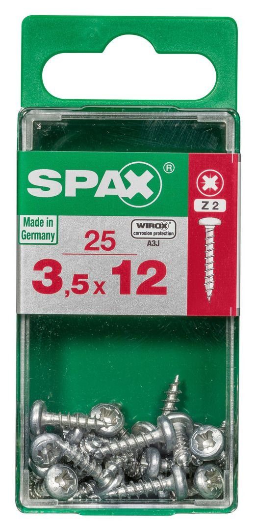 SPAX Holzbauschraube Spax Universalschrauben 3.5 x 12 mm TX 20 Rundkopf