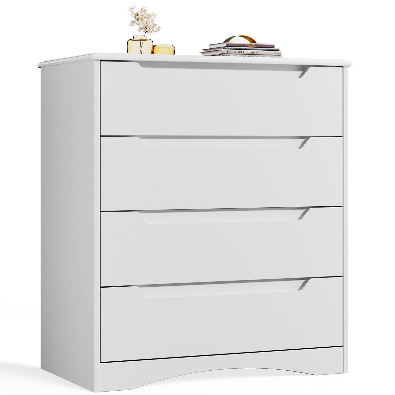 Bealife Kommode weiß, Kommode mit Schubladen, Schrank mit Schubladen, für Wohnzimmer
