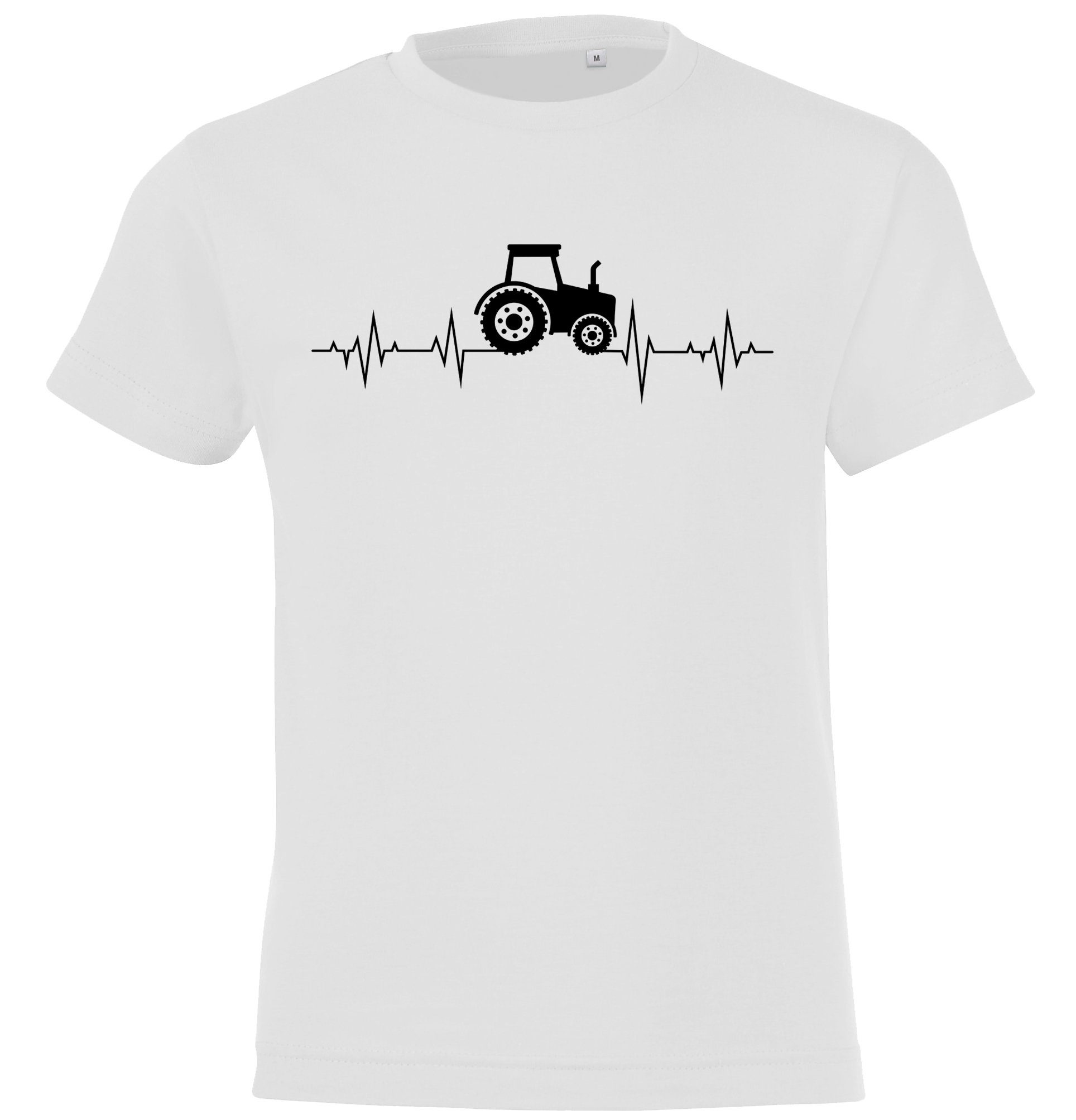 T-Shirt Heartbeat Traktor Kinder Print Shirt für Jungen & Mädchen