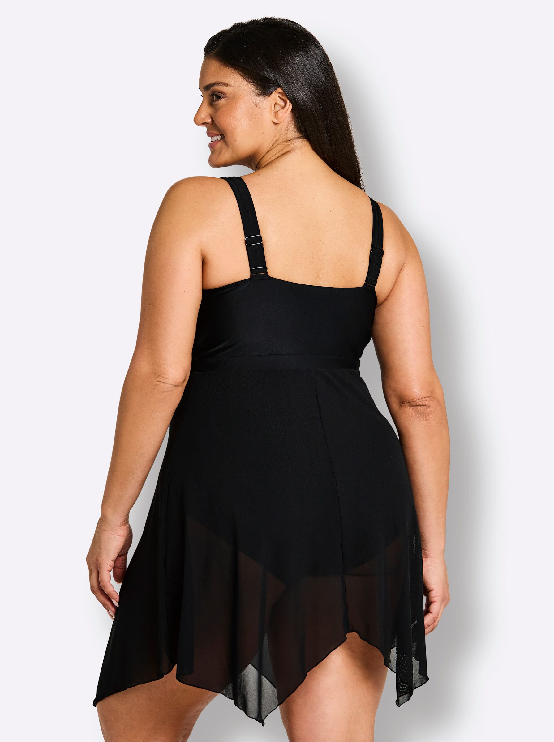 Sheego Badeanzug Badekleid Ärmellos