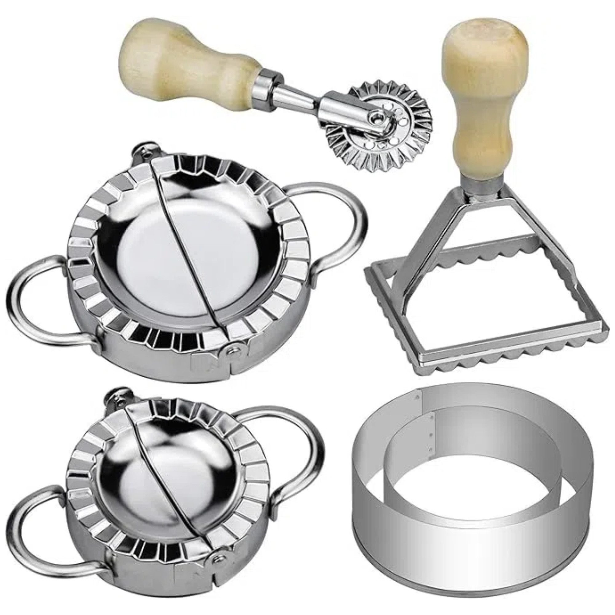 Kityhome Ravioliform Ravioliform Ravioli Former, Teigtaschen Ausstecher, Dumpling Maker, (6-tlg), Sehr geeignet für Ravioli, Knödel, Empanadas, Tortellini, Tortillas